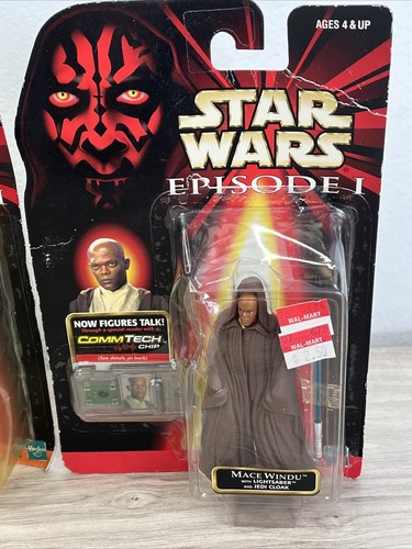 Star Wars Episode 1 Commtech Figures Lot- Anakin Skywalker, Watto, & Mace Windu - Picture 4 of 13