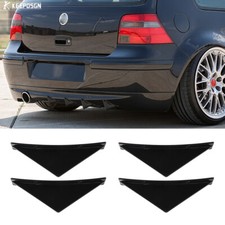 4X For VW Golf MK4 Shark Fin Rear Bumper Diffuser Lip Splitter Trim Curved Base