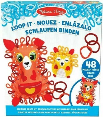 Melissa und Doug Loop it Kangeroo & Baby Set Anfänger Bastelset Neu Weihnachten Spielzeug 3+
