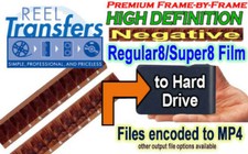 HD Transfer NEGATIVE 8mm/Super8 film to Hard Drive frame-by-frame