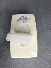 VTG White Plastic 94 Sanek Neck Folded Tissue Strip Dispenser Barber Beauty Shop