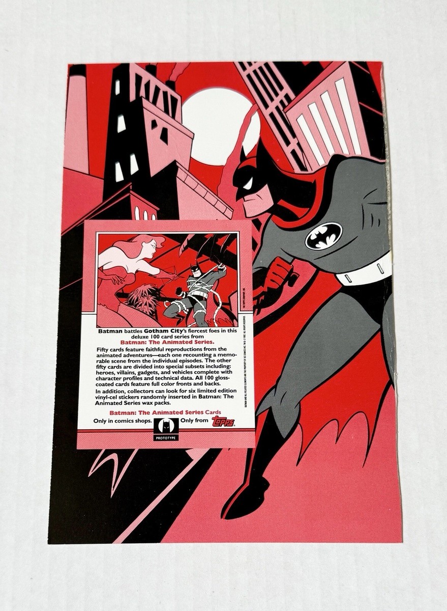 1993 Topps Batman The Animated Series Prototype Promo Trading Card