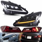 VLAND LED Headlights+Red Rear Lights For 2006-2013 Lexus IS250 IS350 IS-F Sedan
