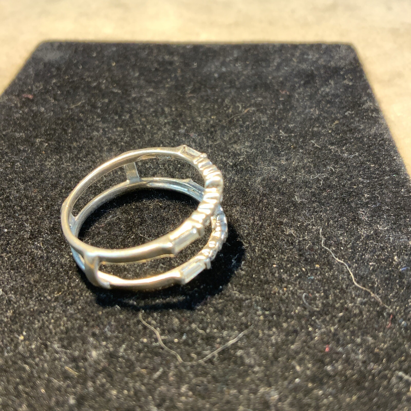 Sterling Silver Ring Jacket / Enhancer with CZ’s - image 16