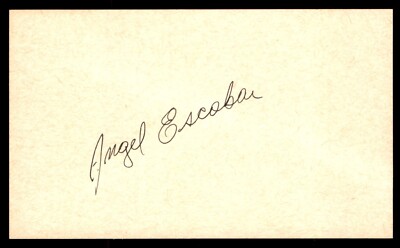 Angel Escobar Baseball Signed Index Card Auto Autograph (no COA) *e2