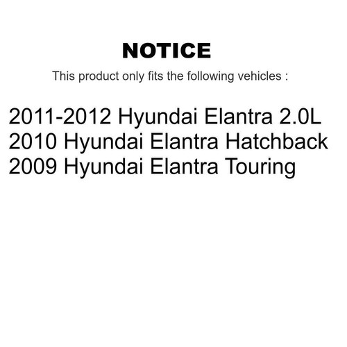 Coated Disc Brake Rotor And Semi-Metallic Pad Front Rear Kit Fits Hyundai Elantr - Picture 2 of 14
