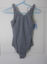 Lands End Creora Highclo Girls One-Piece Swimsuit New with Tags Size 10-12