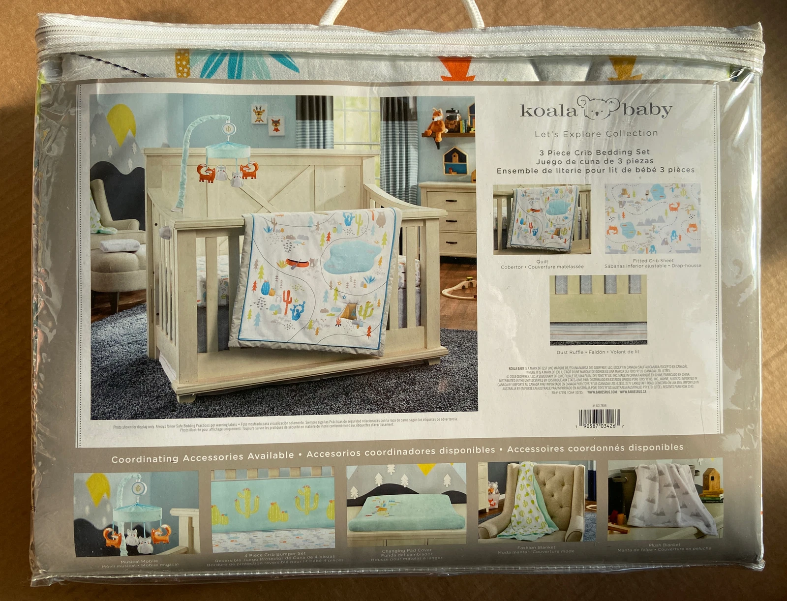 Koala Baby 3piece Crib Bedding Set Let’s Explore Collection