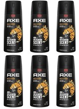 Axe Gold Citron Deodorant Natural Body Spray Cool Citrus White Woods - 4 oz 6 pk