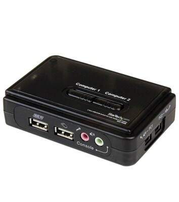 StarTech.com SV211KUSB! 2 Port Schwarz USB KVM Switch Kit mit Audio und Kabeln!