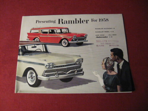 1958 AMC Rambler Nash Large Prestige Sales Brochure Booklet Catalog - Picture 1 of 9