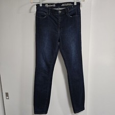 Madewell Skinny Skinny Ankle High Riser Jeans Size 26 Stretchy Dark Wash Blue