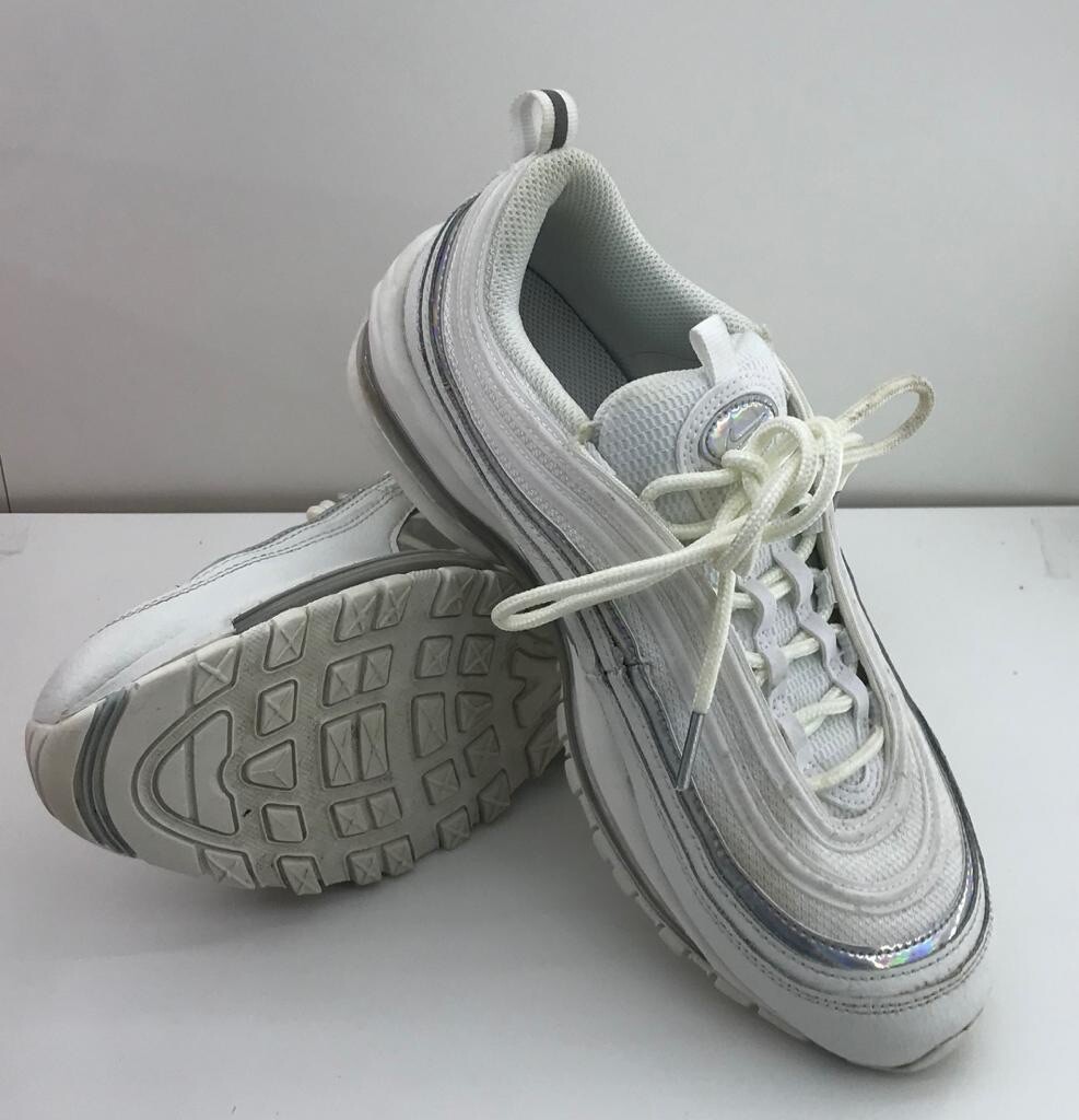 nike air max 97 white iridescent women's shoe