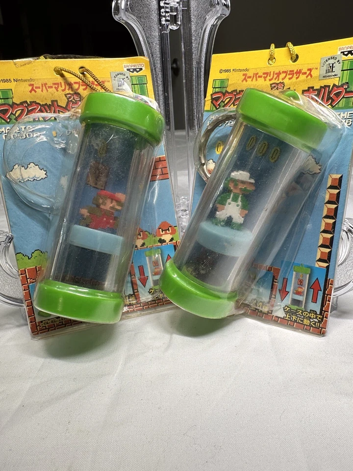 Super Mario World Time Mario Luigi 2004 Nintendo Key Chain Japan Banpresto Read - Image 2 of 4