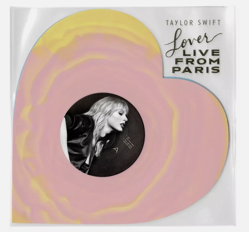 Taylor Swift LOVER (LIVE FROM PARIS) LLFP HEART SHAPED VINYL 2LP [IN HAND] 💗 - Image 4 of 4