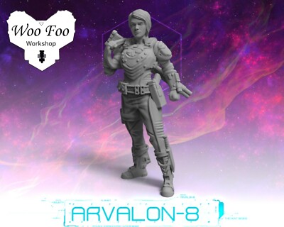 Arvalon 8 Kopfgeldjäger Ciara 32mm Resin 3D gedruckt Stargrave Sci Fi 