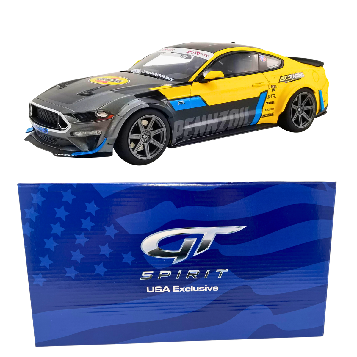 GT SPIRIT 2021 Ford Mustang RTR Spec 5 Widebody Pennzoil 1:18