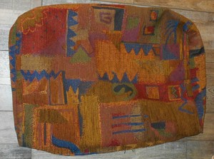 This End Up Style Replacement Ottoman Cover Blues Reds Golds