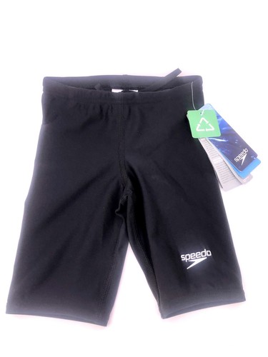 NWT Speedo Youth Boys Swimsuit Sz 22 4-5 Black PowerFlex Eco Competition Jammer - Picture 3 of 10