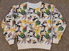 Looney Tunes All Over Print Kids Sweatshirt Size XS
