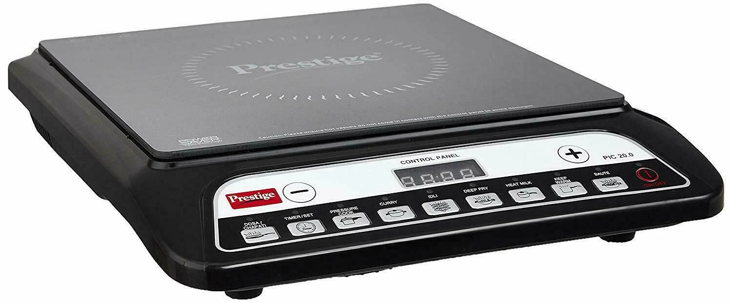 Prestige PIC 20 1600 Watt Induction Cooktop with Push Button (Black)