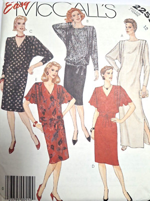 Dress Top Skirt Tie Belt 12 McCalls 2255 Sewing Pattern Loose V Neck Oversize