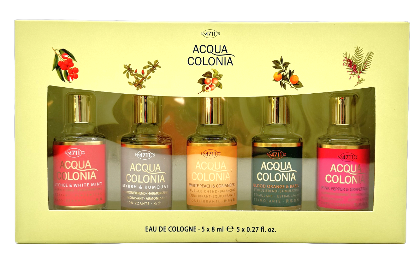 4711 Acqua Colonia 5p Mini Perfume Set Travel Exclusive Collection