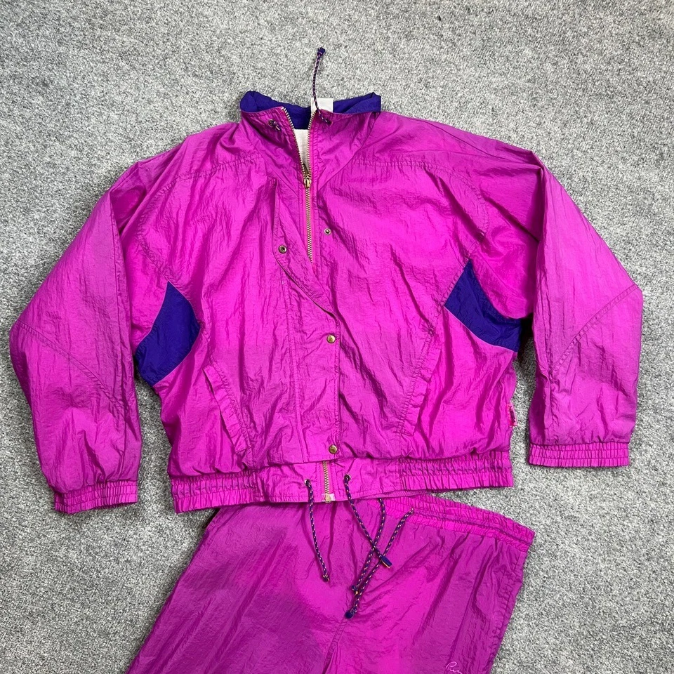 Chándal Puma De Colección Para Mujer M Berry Nylon Cortavientos Forrado Chaqueta Pantalones *LEER Foto 4 de 4