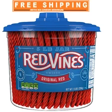 RED VINES Twists Original Red Licorice Bulk Candy Jar (5 lbs.)