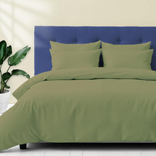 Egyptian Cotton Queen Size Duvet Cover Set - Luxury 600 Thread Count 100 Egypti