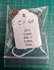 20 x Brass Cap Badge Cotter