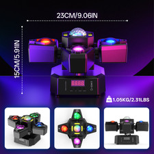 4 Arms Bee Eye Stage Light LED Moving Head Beam Light Laser DJ Disco Party Bar