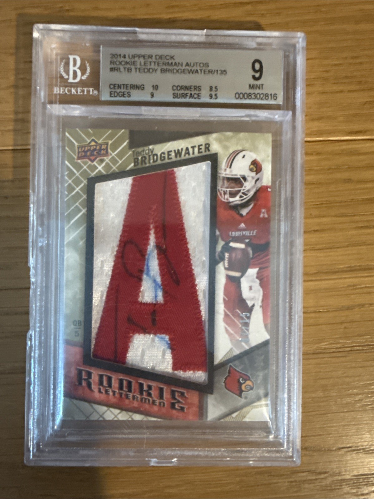 Teddy Bridgewater Upper Deck Rookie Lettermen Signatures #RLTB Base
