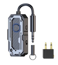 Bluetooth Transmitter Receiver Audio Adapter, Wireless AUX for 2 Headphones/i...