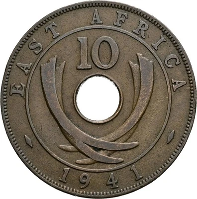 Uganda (East Africa), George VI. 1936-1952, 10 Cents, 1941 - Bild 1 von 2