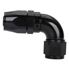 90 Degree Elbow Swivel Hose End Full Flow Fitting 10AN Black - 90 Degree
