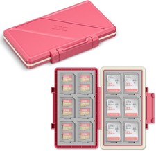 Hot Pink Memory Card Case Micro SD TF SD Card Case Storage Holder Wallet