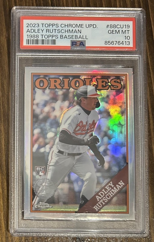 2023 Adley Rutschman RC Topps Chrome Update 1988 Topps #88CU19 PSA 10