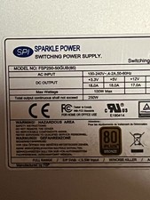 Sparkle Power FSP250-50GUB 80 Bronze 250W 12V 5-2.5A Power Supply