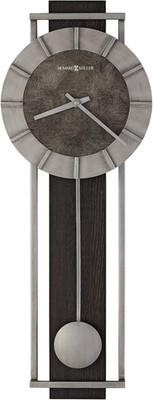 Howard Miller Cass City Wall Clock II 549-544   Rectangular Aged Silver Metal Fr