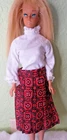 Vintage Barbie Clone Red skirt & Bandanna 💕 with blouse
