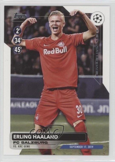 2023 Topps UEFA Club Competitions Historic Hat Tricks Erling Haaland #HH-5 0wn0