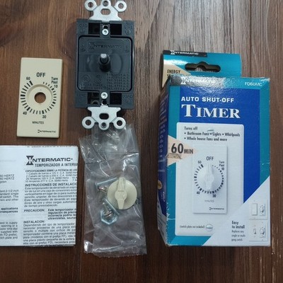 Intermatic FD60MC Ivory 60 Min Timer Auto Shut -Off Almond Color NEW IN BOX