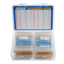 300 Pcs 30 Values Resistor Kit 1 Ohm 1M Ohm with 1 2W Metal Film Resistors ...