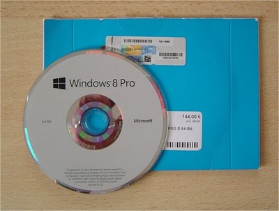  Original Windows 8 Pro   deutsche Vollversion   DVD + Key   64 Bit   OVP!