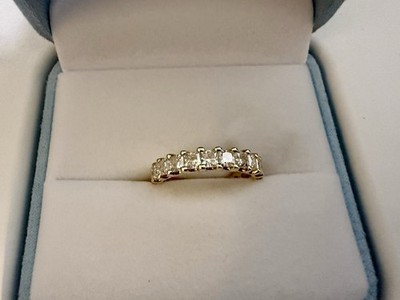 Charles Colvard Princess Amore Anniversary Band 2 3/4 ct. tw. 14K Yellow Gold 8