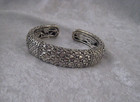 Sterling Silver .925 Jai Carved Cuff 65 grams Mint — photo 2