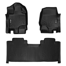 SMARTLINER SA0167/B0172 Front/Rear BLACK Floor Liners Ford F150 Ext