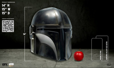 STAR WARS EFX THE MANDALORIAN HELMET SEASON 1 WITH C.O.A. MADE FROM THE MOLDS