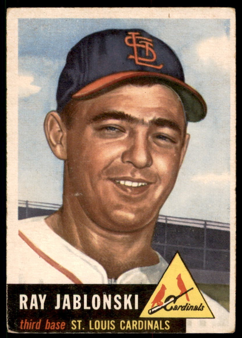 1953 Topps #189  RAY JABLONSKI  St. Louis Cardinals  VG-VGEX